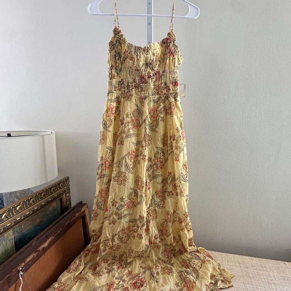 Nwt free people yellow floral